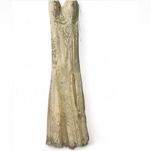 Dancing Queen Cream and Gold Dress